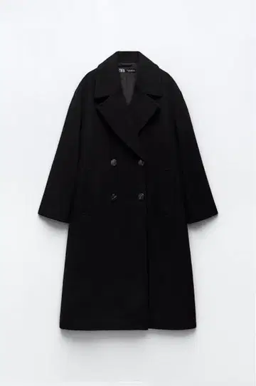 ZARA 오버 사이즈 소프트 롱 코트 블랙 XS