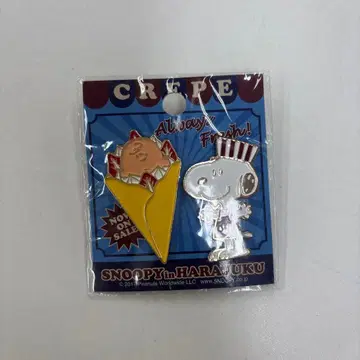 스누피 크레이프 핀 배지 세트 하라주쿠점 한정판