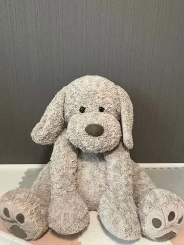 개 모양 봉제 인형 빅 그레이