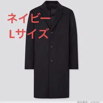 유니클로 울 캐시미어 체스터 코트 네이비