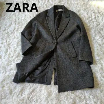 ZARA 울 혼방 체스터 코트 다크 그레이