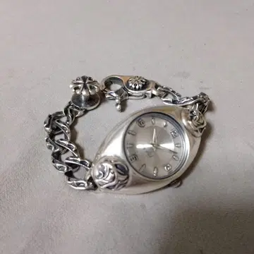 실버 925 장식의 아라비아 숫자 손목시계