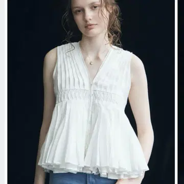 laubeblanc Cotton Tiered Volume Blouse