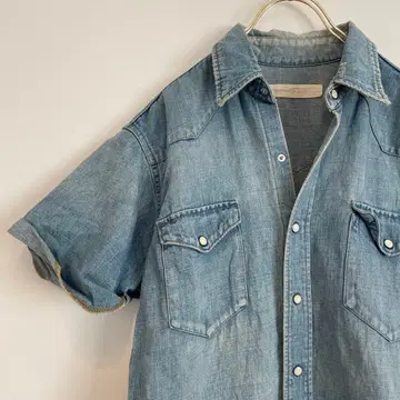 인파익티스 케리/Inpaichthys Kerri 반팔 데님 셔츠 새상품