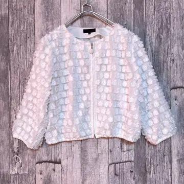 투 비 시크 [ 새상품급 ] 화이트 퍼 자켓 M