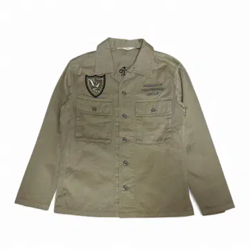 아비렉스 AVIREX 밀리터리 자켓 L 자수 백 프린트
