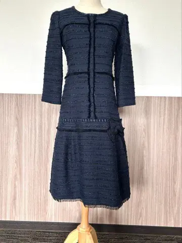 오스틴 리드 팬시 트위드 무릎 기장 원피스 여성용