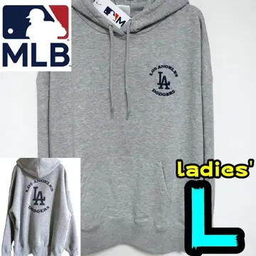 [ 새상품 ] 다저스 후드티 L 여성용 MLB 공식 LA 백 프린트
