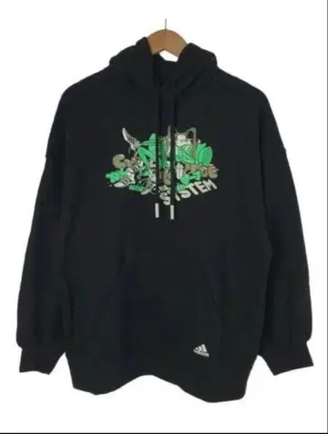 블랙 그래픽 후드티 L 사이즈