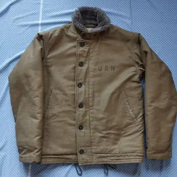 USN 브라운 밀리터리 자켓 S