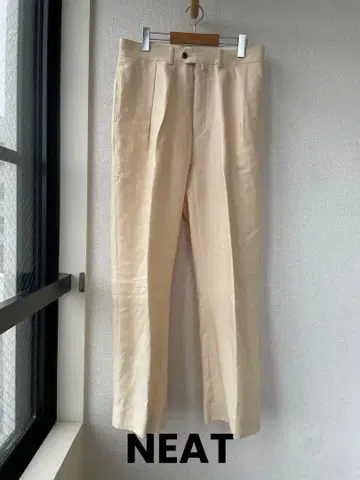 NEAT 니트 린넨 와이드 팬츠 슬랙스 스펜스 브라이슨