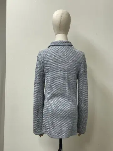 린넨 100% 라이트 블루 그레이 자켓