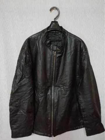 3XL 블랙 가죽 자켓 지퍼 포함