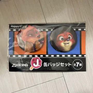주토피아 해피 복권 닉 어린 시절 캔뱃지 세트