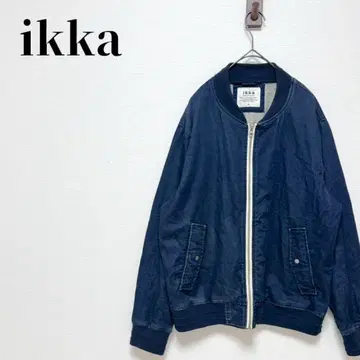 이카 MA-1 데님 블루종 집업 면 혼방 사이즈 M 블루