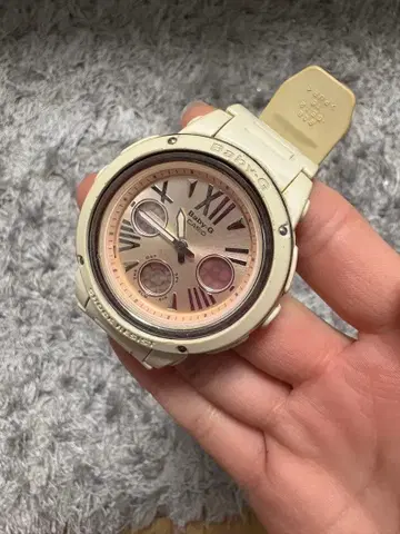 Baby-G 아이보리 핑크 아날로그 손목시계