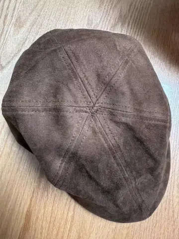 브라운 스웨이드 베레모