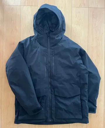 유니클로 하이브리드 다운 후드티 블랙 XL