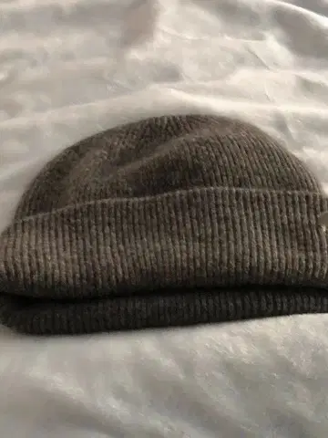 그레이 리브 니트 모자