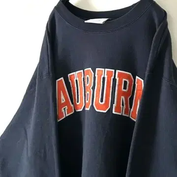 챔피온 AUBURN 자수 맨투맨 트레이닝복 XL 블랙 네이비 구제 의류