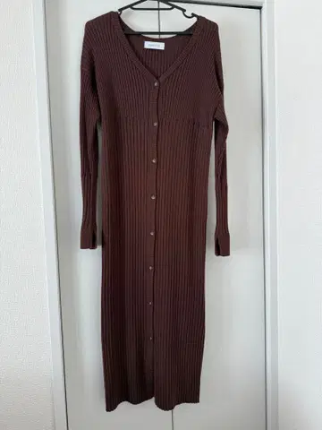 SIMPLICITE 롱 리브 니트 가디건 브라운 여성용