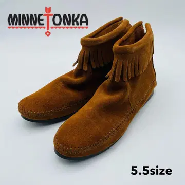 미네통카 프린지 숏 브라운 22.5cm