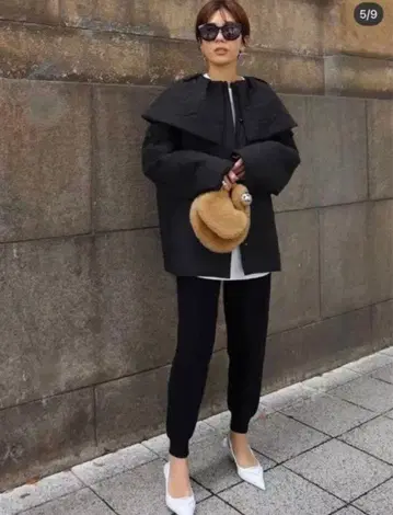 가격 인하 가능 MACHATT 탑 써모 퀼팅 자켓 블랙