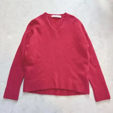 에스트네이션 울 캐시미어 V넥 니트 풀오버