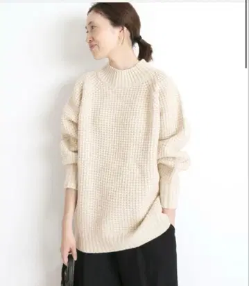 SLOBE IENA 슬로브 이에나 새상품급 와이드 와플 하이넥 니트