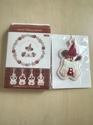 도쿄 디즈니 리조트 크리스마스 릴린린 키체인 빨간색