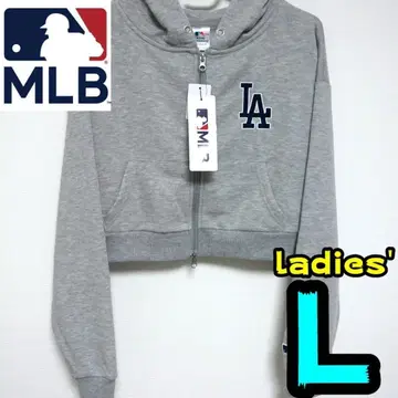 [새상품] 다저스 후드티 L 여성용 MLB 공식 풀 집업 LA 짧은