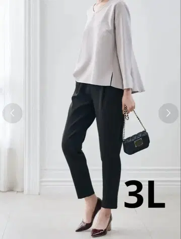 미사용 새상품 라난 Ranan 팬츠 셋업 3L 라이트 그레이 블랙