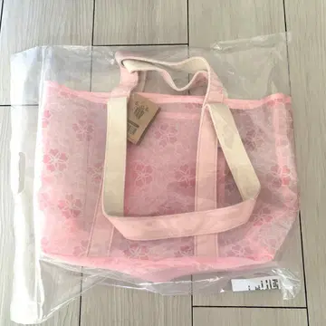 스타벅스 핑크 메쉬백 대만 한정판 어부백 벚꽃 패턴