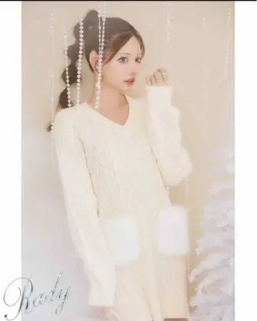 택 포함 새상품 Rady 포켓 퍼 니트 원피스