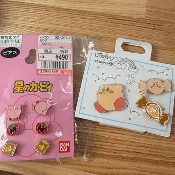 별의 커비 귀걸이 핀 배지 이츠데모