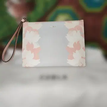 FURLA 꽃무늬 가죽 파우치