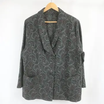 VINTAGE 페이즐리 올 패턴 숄카라 테일러드 자켓 구제 의류
