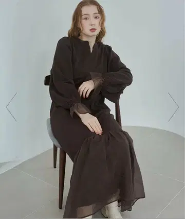 Bab 오간자 절개 맨투맨 원피스