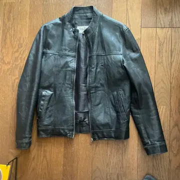 Vera Pelle 블랙 가죽 천연 가죽 싱글 라이더 자켓 M