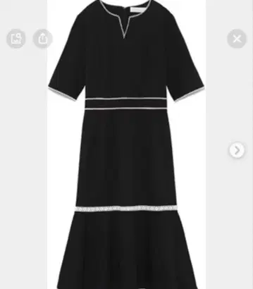 셀포드 레이스 절개 원피스