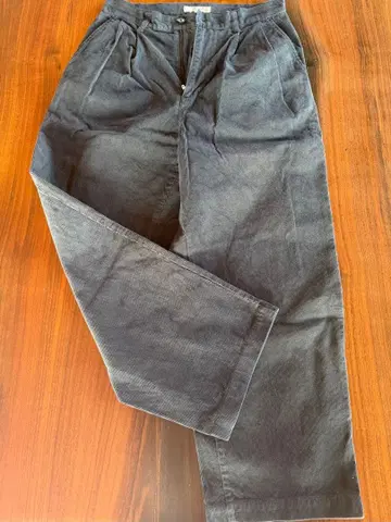 B:MING by BEAMS 차콜 그레이 코듀로이 와이드 팬츠