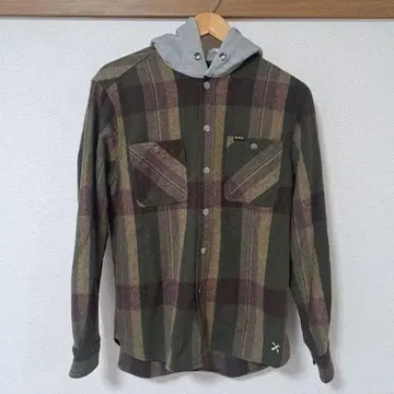 블루코 후드 부착 플란넬 셔츠 M 사이즈