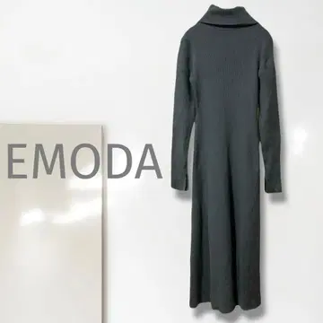 g1 [ 에모다 ] 니트 원피스/새상품급 롱 기장 터틀넥 곡선미 깔끔한
