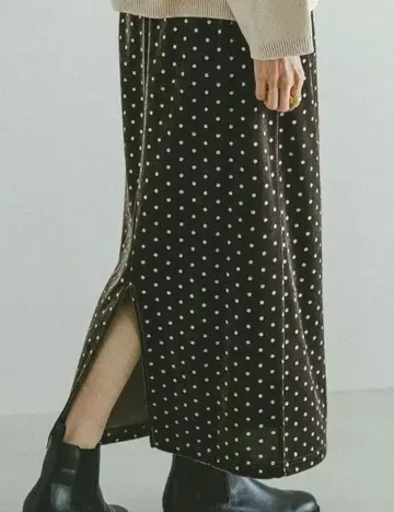 GLOBAL WORK 글로벌 워크 글리터 벨로아 I 라인 스커트