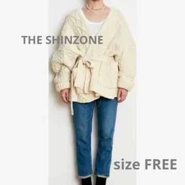 더 신존 케이블 니트 가디건 FREE