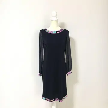 최근 새상품급 레오나르 카캉 스트레치 원피스