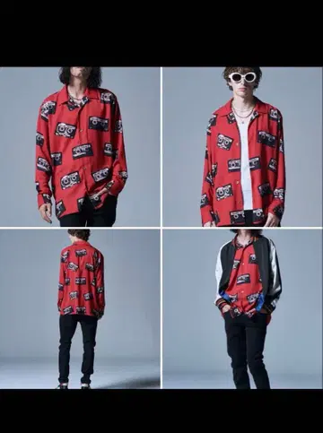 카세트 패턴 그램 셔츠