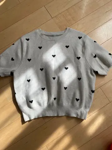 birthdaybash HEART DOT KNIT TOPS BEIGE