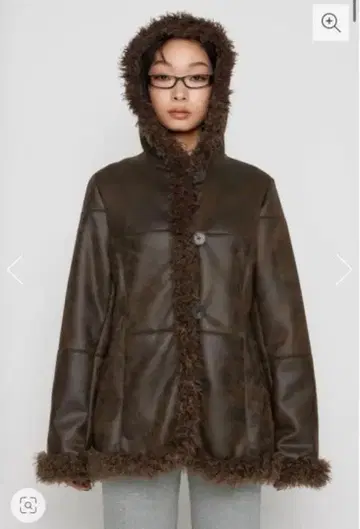 laguagem VINTAGE FAUX FUR MIDDLE 무스탕 코트