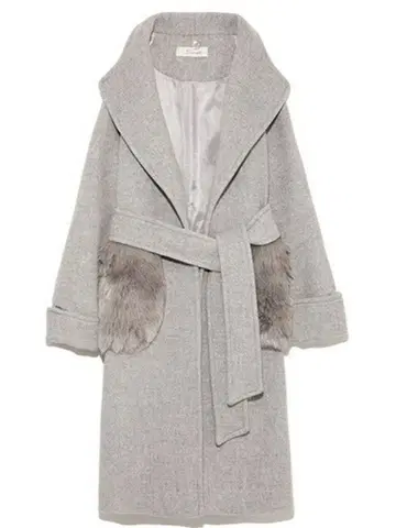 새상품급 스나이델 포인트 에코 퍼 허리 마크 코트 코트